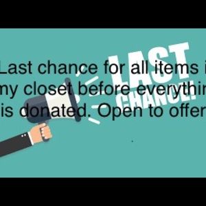 Last chance to purchase items